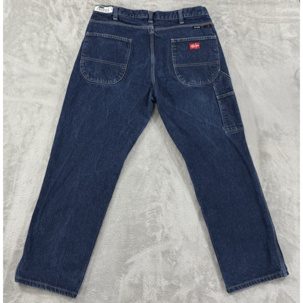 Dickies Jeans Mens 38x32 FR Flame Resistant Carpenter NFPA 2112 HRC2‎ CAT 2 Blue